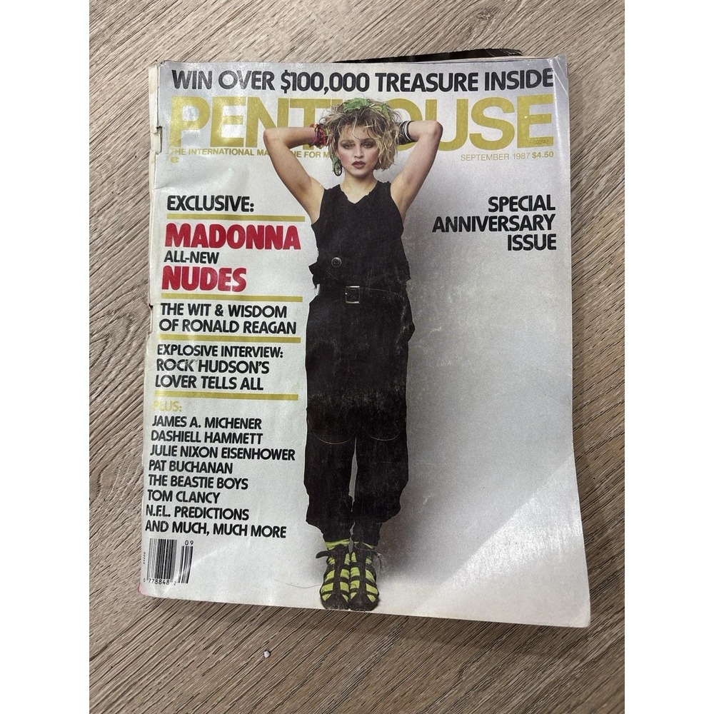 Vintage Penthouse Magazine Sept 1987 Madonna Cover Anniversary Issue Rare 1987